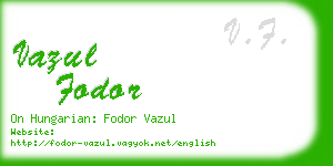 vazul fodor business card